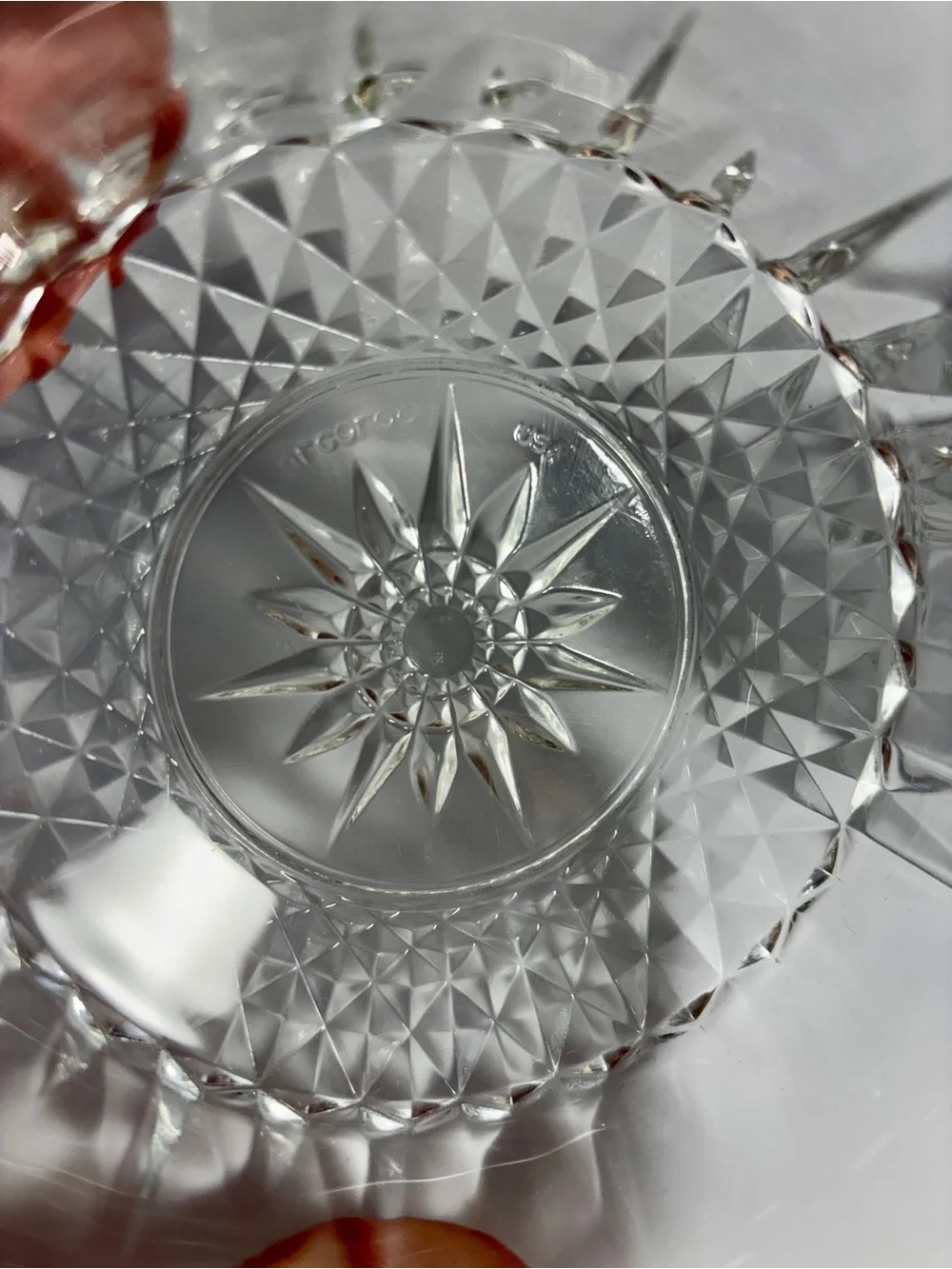 Vintage Set of 2 Arcoroc USA Clear Glass Crystal Berry Bowl Small 5 inch